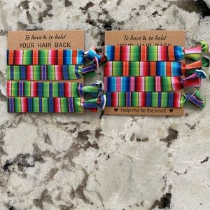 Elasitic No Crease Hair Ties, Serape Design & Solids